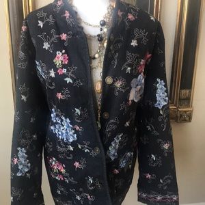 Denim and Company embroidered denim jacket